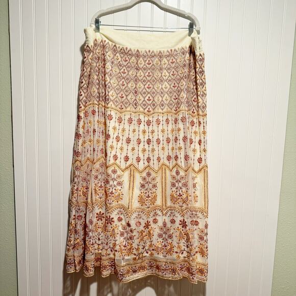 Soft Surroundings Inez Sequined Floral Maxi Skirt Plus Size 3X - Picture 2 of 9